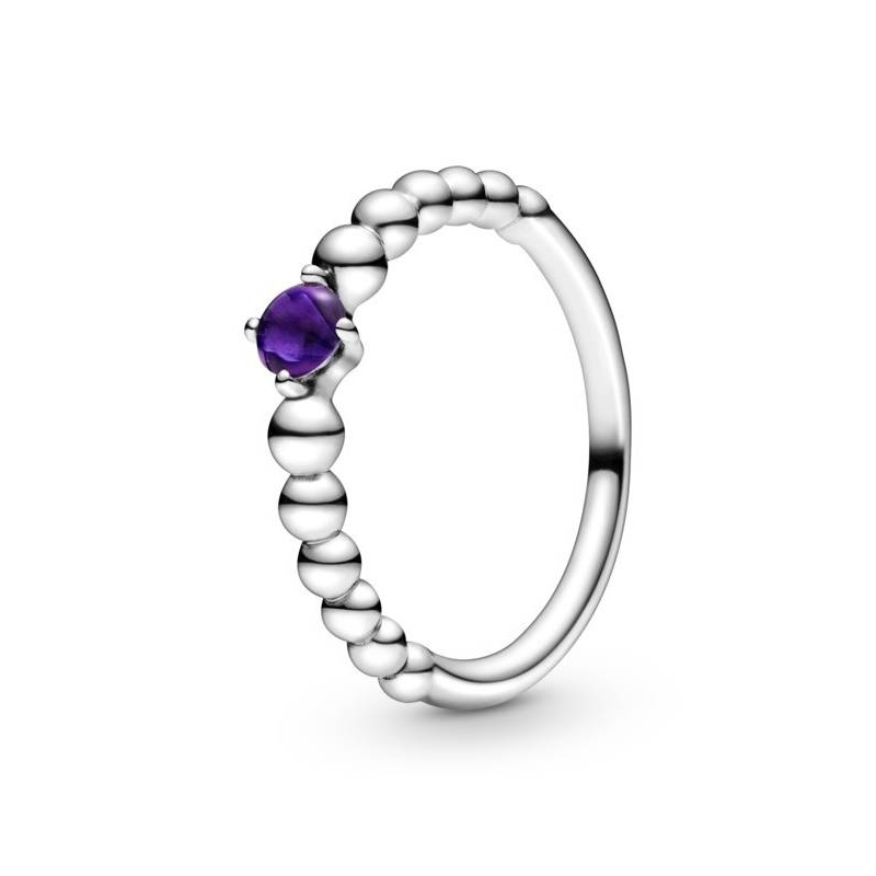 Anillo Pandora Esferas en Morado