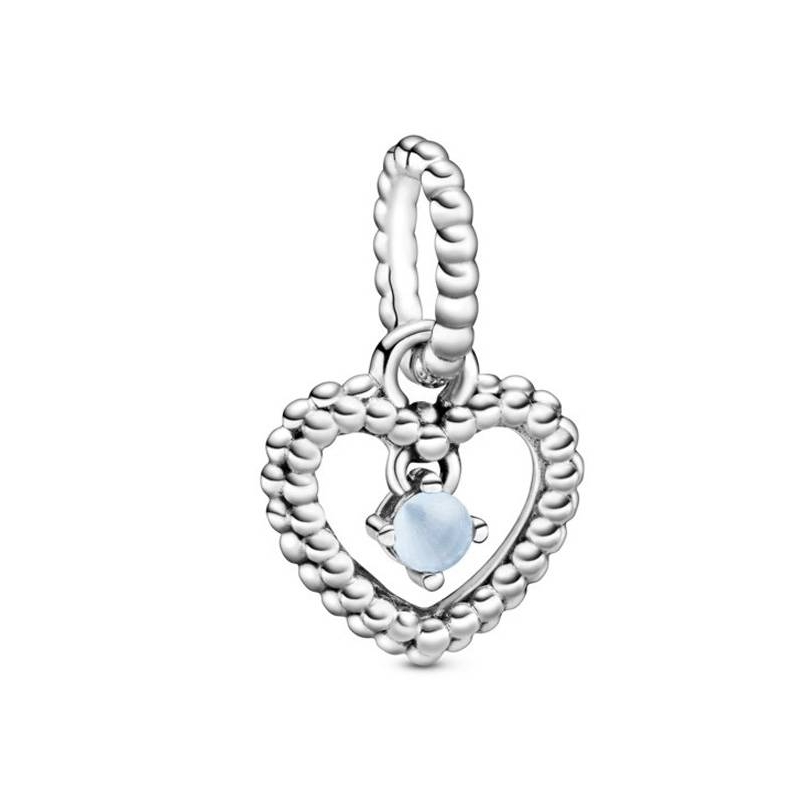 Charm Corazón Pandora en Azul Cielo