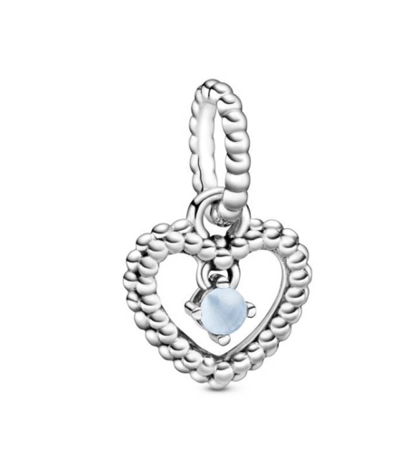 Charm Corazón Pandora en Azul Cielo