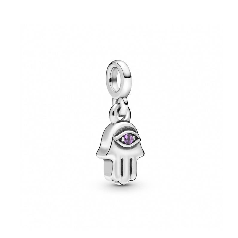 Charm Pandora Mano Fátima y Cristal Morado 798361NRP