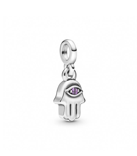 Charm Pandora Mano Fátima y Cristal Morado 798361NRP