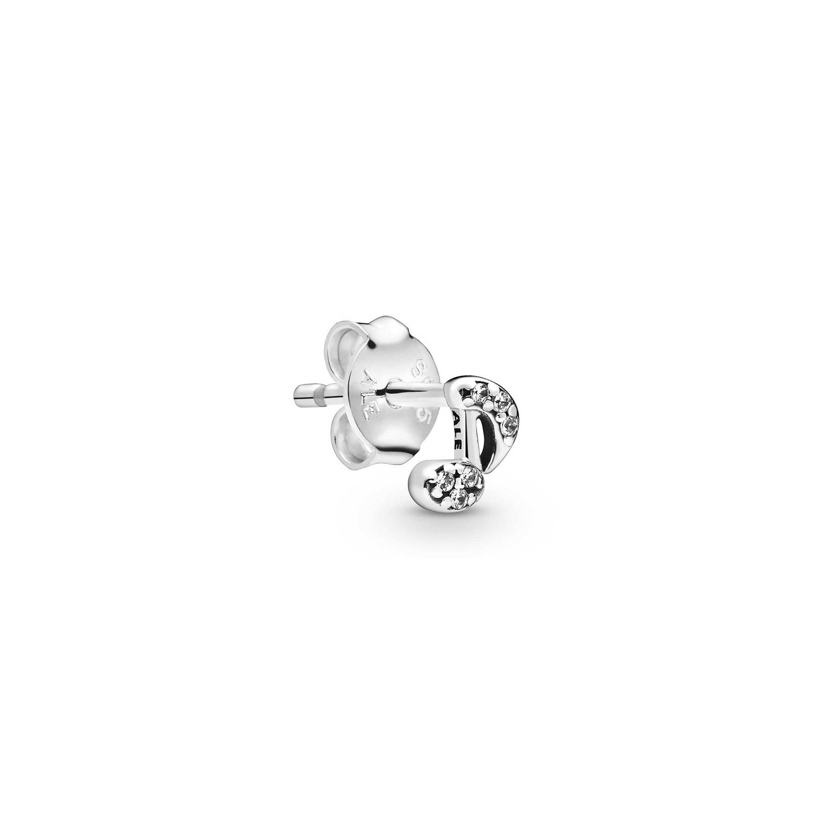 Pendientes De Tachuela En Forma De Nota Musical - Plata 925 De Moda, Regalo Para Mujeres Y Niñas