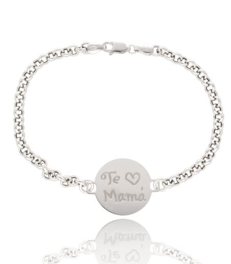 Pulsera "Te quiero Mamá" Plata de Ley