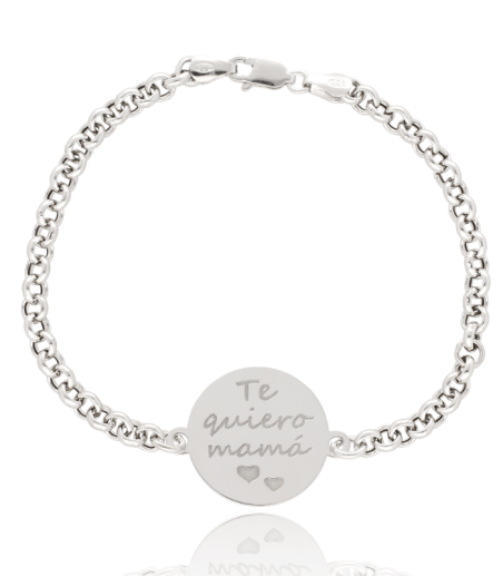 Pulsera "Te quiero mama" Plata de Ley