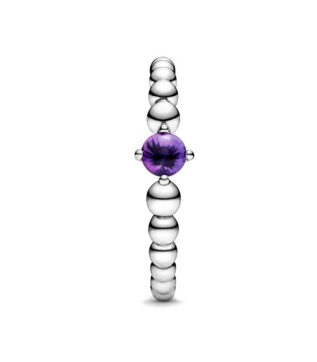 Anillo Pandora Esferas en Morado