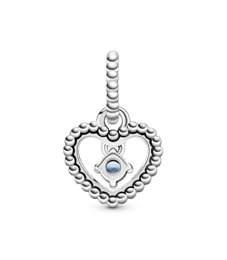 Charm Corazón Pandora en Azul Cielo