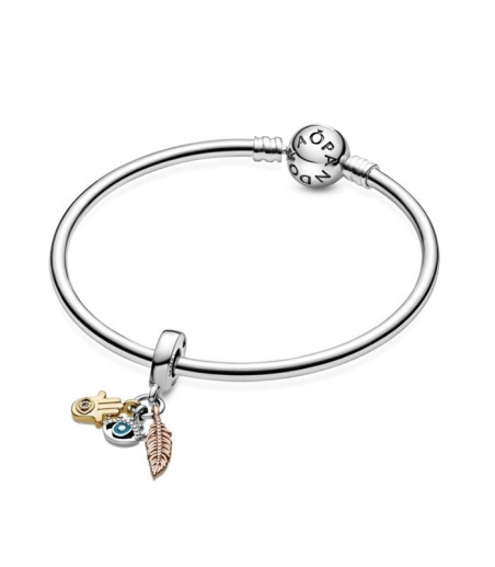 Charm Pandora Mano de Fátima, Ojo de Turco y Pluma 768785C01