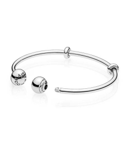 Pulsera Moments abierta con Logo Pandora para charms 596477