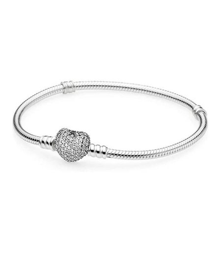 Pulsera Pandora Moments con cierre corazón 590727CZ