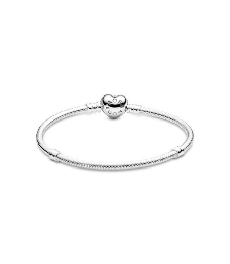 Pulsera Pandora Moments con cierre corazón 590727CZ