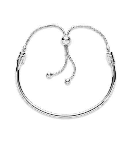 Pulsera Moments en plata de ley Rígida cierre deslizante 597953CZ