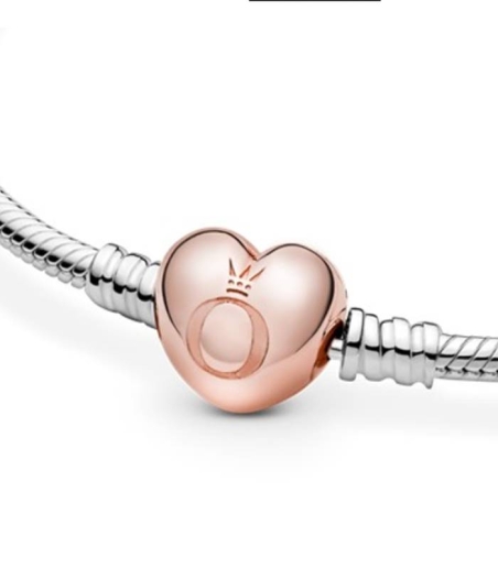 Pulsera Moments PANDORA Rose con cierre Corazón para charms 580719