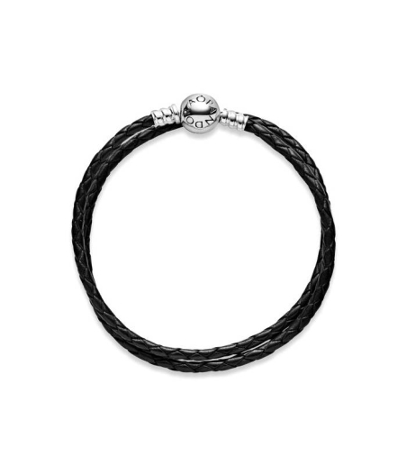 Pulsera Pandora Cuero Negro 590745CBK-D