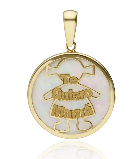 Colgante mamá Oro 18k y nácar