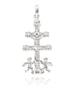 Cruz Caravaca con Cristo en Plata