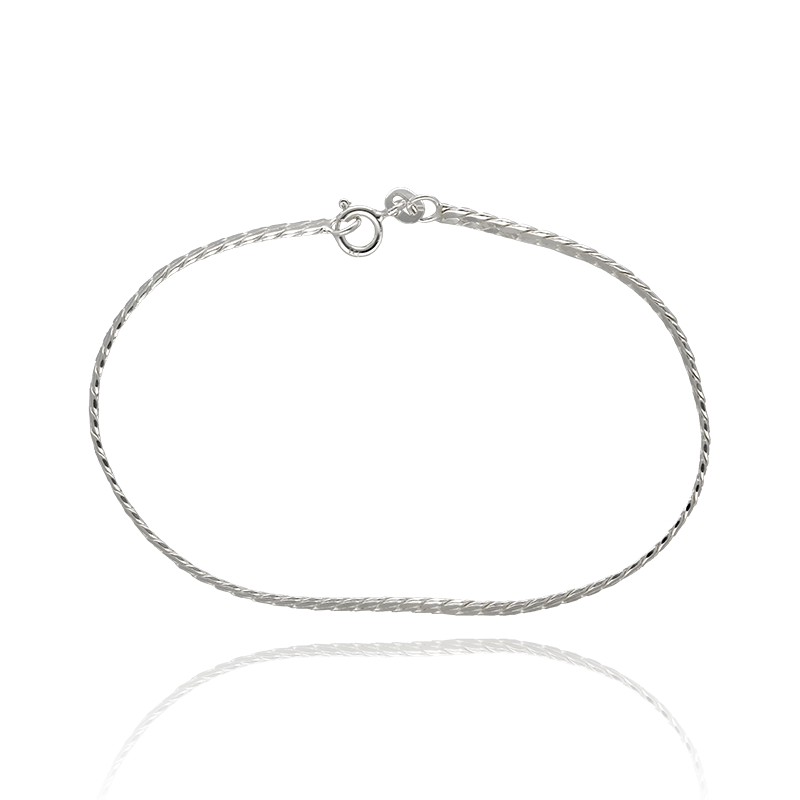 PULSERA "SNAKE BI" PLATA DE PRIMERA LEY 19 CM