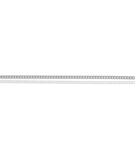 Cadena  Barbada "Mistic" en Plata de Ley 40 cm
