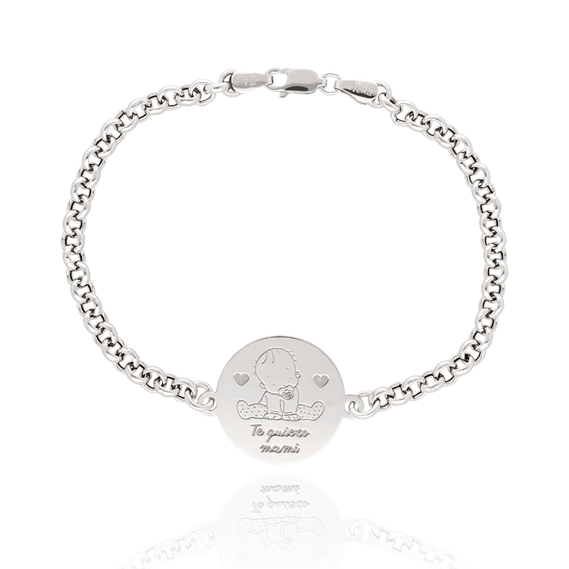 Pulsera "Te quiero mami" Plata de Ley