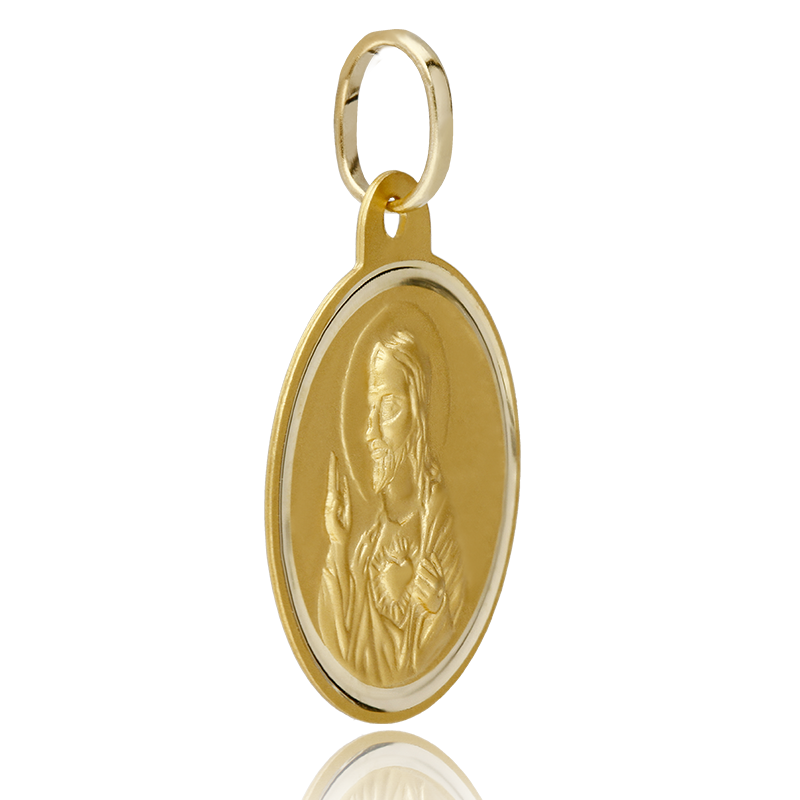 Medalla Virgen de las Angustias oro 18k