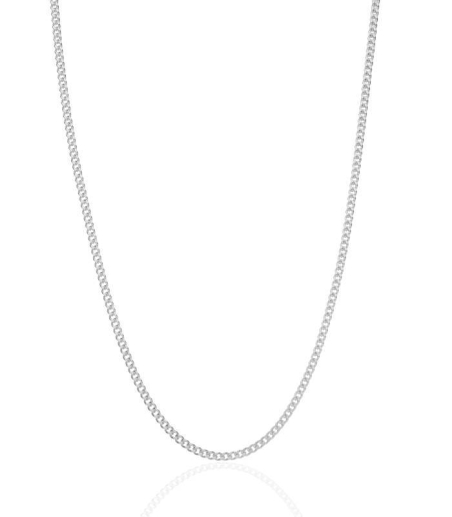 CADENA "FIZZ" PLATA DE LEY 50 CM
