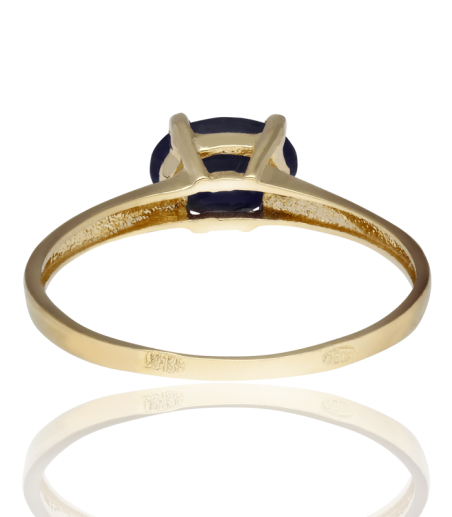 Anillo "Tokio" Oro 18k y Zafiro natural