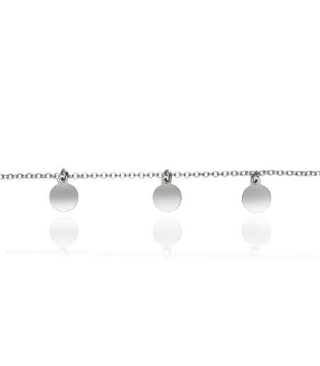 Pulsera Plata con 5 Chapitas