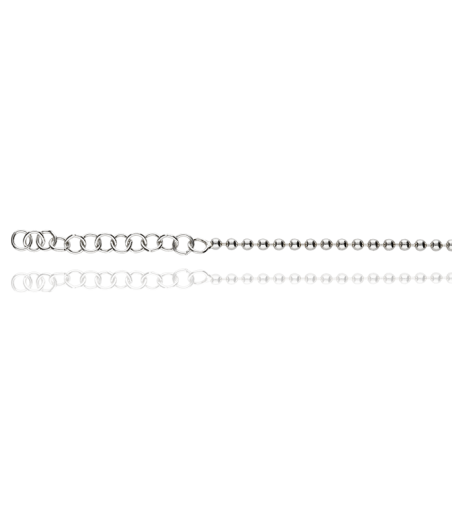 Pulsera de bolas en Plata con Corazón