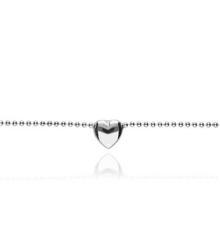 Pulsera Plata y Corazón