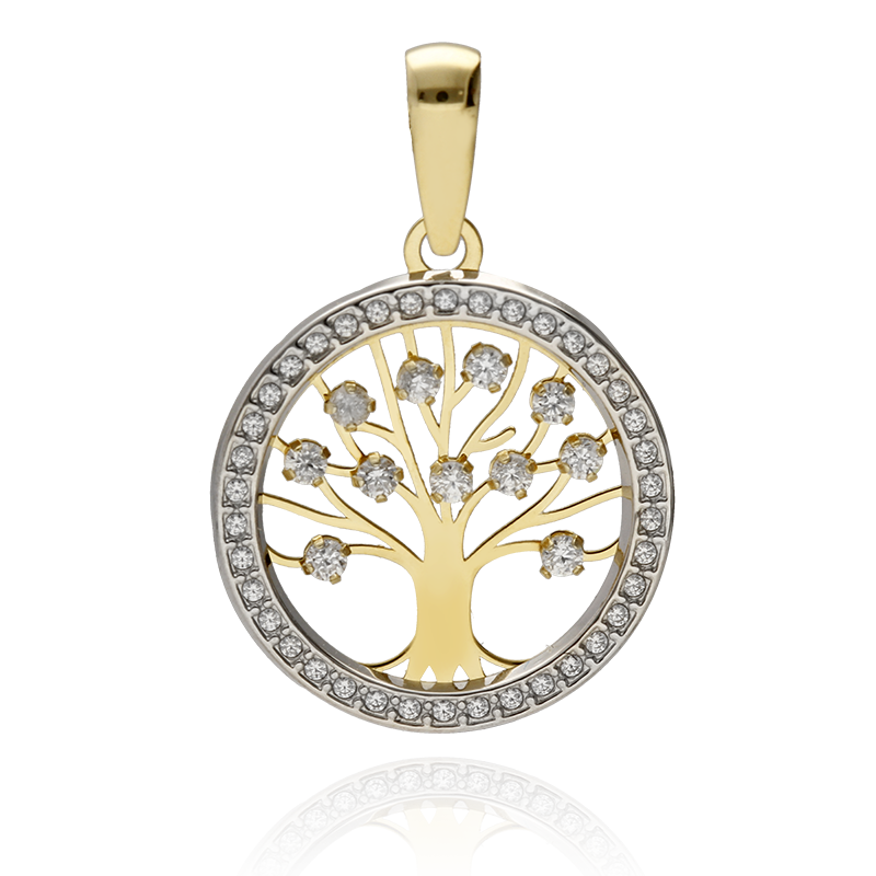 progresivo itálico juego COLGANTE "KENITRA" ARBOL DE LA VIDA ORO 18K