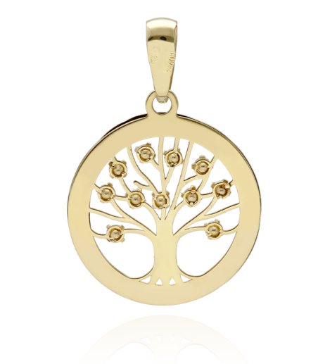 Medalla Árbol de la Vida Oro 18K 16 mm