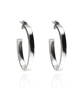 Pendientes Aro Plata de 33x25x4mm