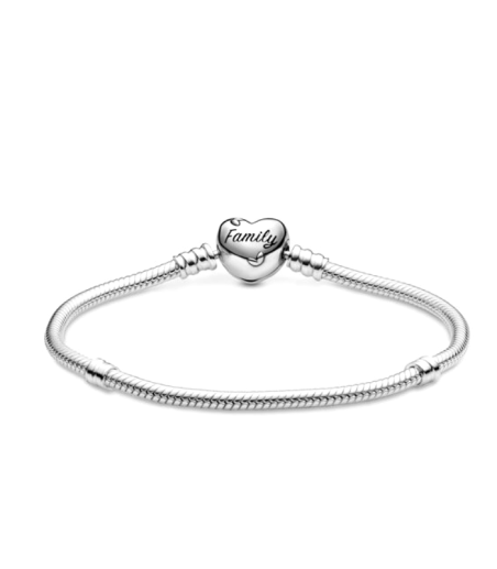 Pulsera Diseño Cola de Ratón con Cierre de Corazón Árbol Genealógico Moments de Pandora 98827C01-17