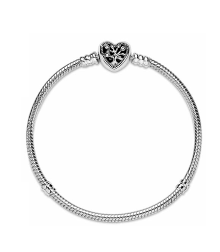 Pulsera Diseño Cola de Ratón con Cierre de Corazón Árbol Genealógico Moments de Pandora 98827C01-17