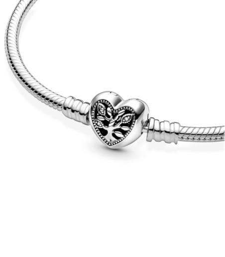 Pulsera Diseño Cola de Ratón con Cierre de Corazón Árbol Genealógico Moments de Pandora 98827C01-17