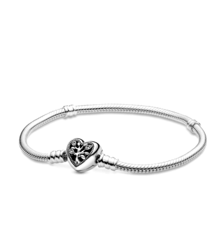 Pulsera Diseño Cola de Ratón con Cierre de Corazón Árbol Genealógico Moments de Pandora 98827C01-17