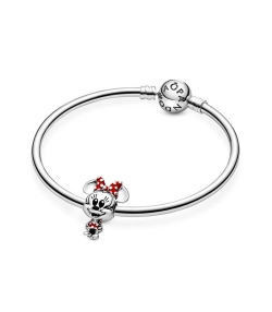 Charm Minnie con Vestido y Lazo de lunares de Disney 798880C02