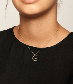 P D PAOLA Collar CO02-113-U Plateado, Letra R