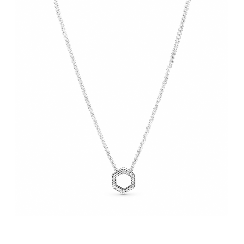 Collar Hexágono de Panal Brillante 398787C01