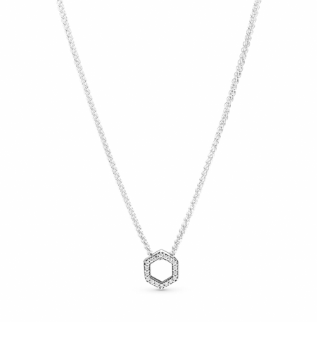 Collar Hexágono de Panal Brillante 398787C01