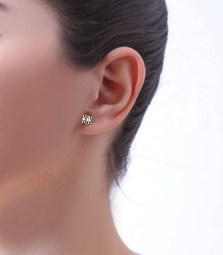 PENDIENTES "AMAIA" ORO 18K Y CIRCONITAS 6MM