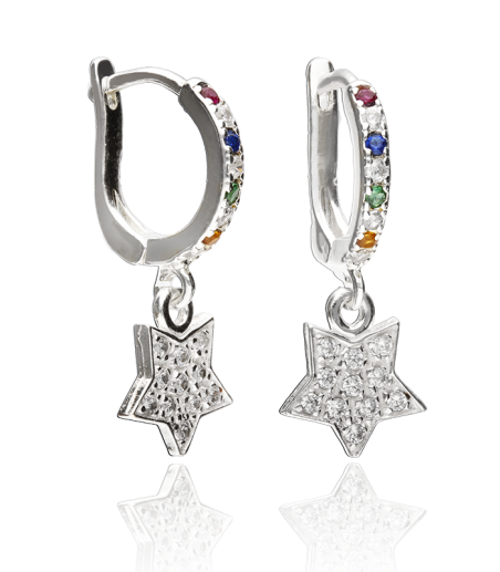 Pendientes Plata de Aro "Colors of Star"