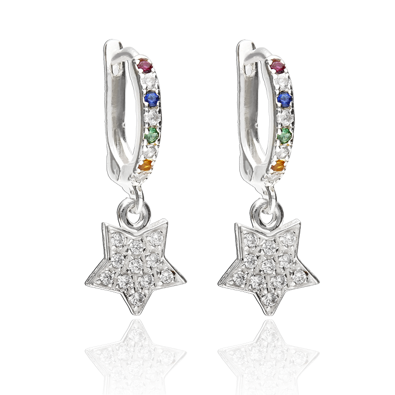 Pendientes Plata de Aro "Colors of Star"