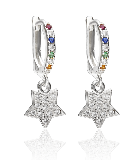 Pendientes Plata de Aro "Colors of Star"