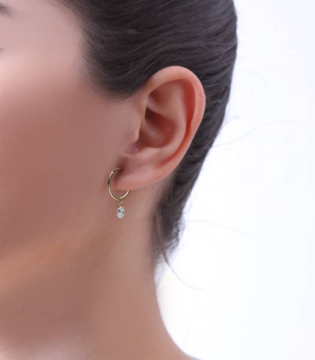 Pendientes Aro Oro "Stone"