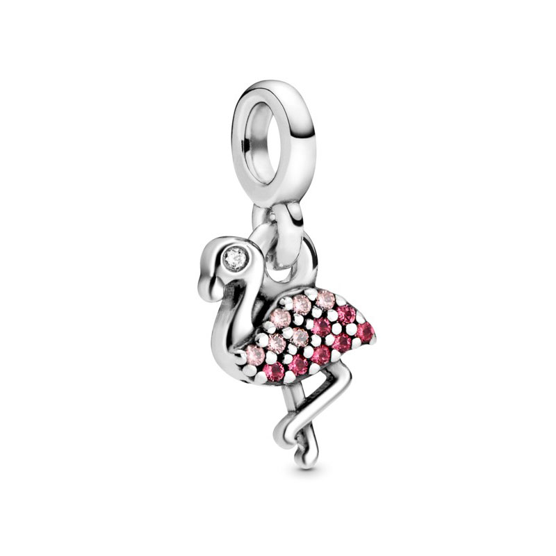 Charm Pandora colgante en plata de ley Mi Flamenco rosa 798982C01