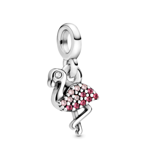 Charm Pandora colgante en plata de ley Mi Flamenco rosa 798982C01