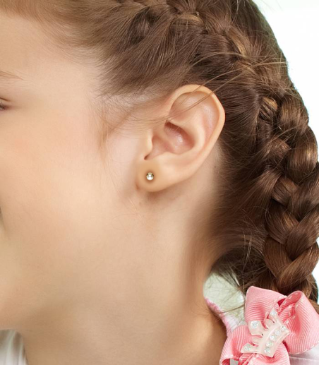 Pendientes oro 18k y perlas 4mm "Sister"