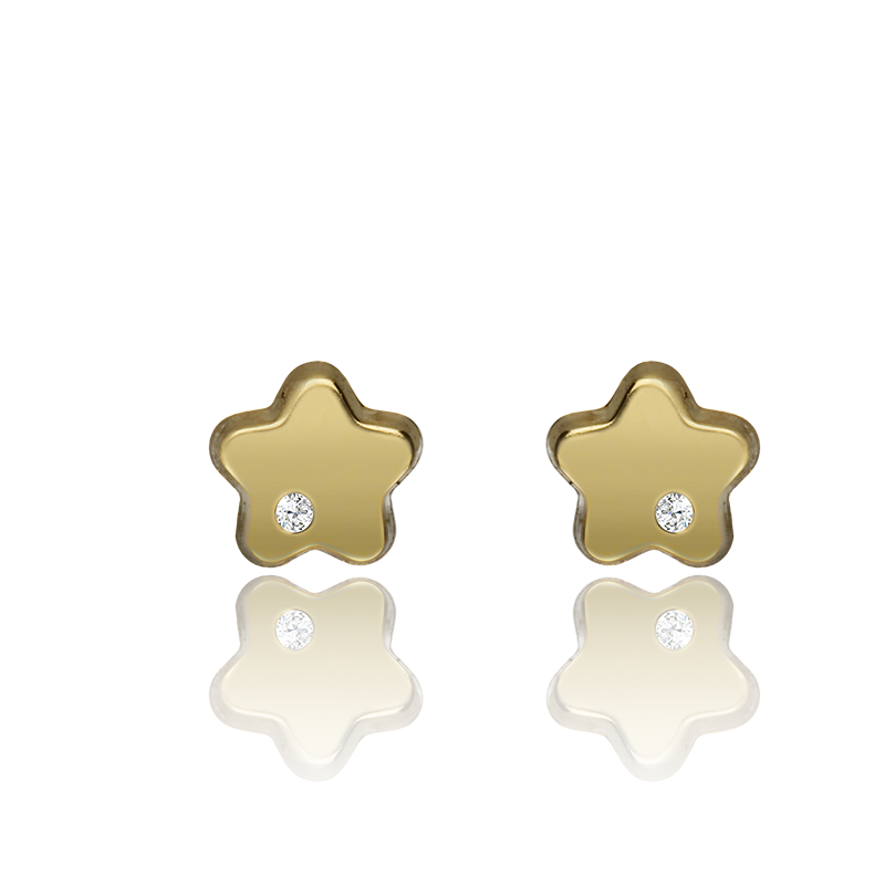 Pendientes Oro 18k "Gold Star"