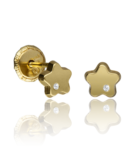 Pendientes Oro 18k "Gold Star"