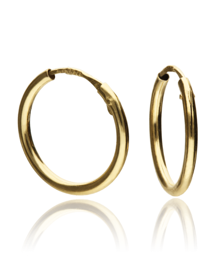 Pendientes "Bárbara"  Aro Oro 18k. 13 mm